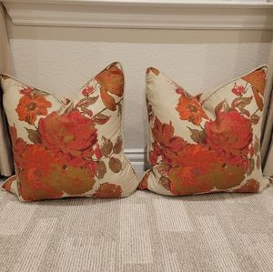 Set 2 of Floral Throw Pillows